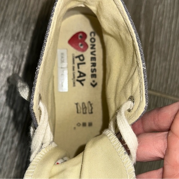 🛑SOLD - Converse X CDG Comme Des Garcons Play Chuck Taylor 70 Hi Steel Gray Men - Picture 15 of 16
